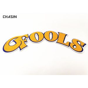 China Varsity Jacket Letterman Patches / Felt Background Chenille Letter Patches on sale