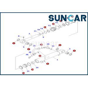 China Komatsu 707-98-26820 7079826820 Arm Cylinder Seal Kit For PC55MR-3 PC55MR-5 PC55MR-5M0 on sale