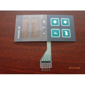 Custom Metal Dome PCB Membrane Switch Panel , With Black Overlay