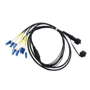 LC To ODVA Duplex 8 Core Armored Patch Cord Waterproof Singlemode Tactical Fiber