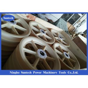 40KN Aluminum Wire Rope Conductor Pulley Block With Neoprene Lined