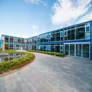 Customized Color Modular Home Prefab Flat Pack Container House 40ft 20ft with