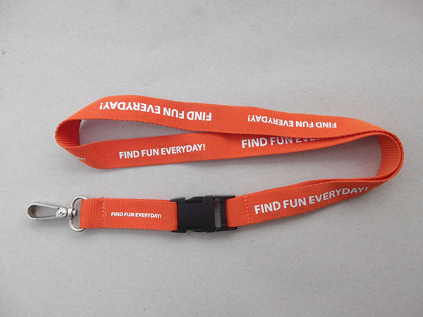 Corporate logo polyester ID card badge lanyards, cheap silkscreen print polyester lanyards