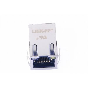 10/100BaseT 1X1 Magnetic RJ45 Jack OG/Y LEDs With Tap Up 08B0-1X1T-03