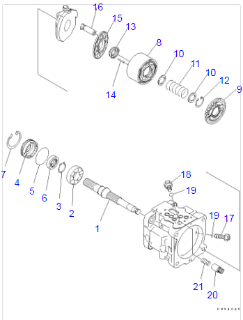 708-3S-00382 708-3S-00381 708-3S-00313 Komatsu PC40MR-1 PC45MR-1 Excavator Hydraulic Main Pump