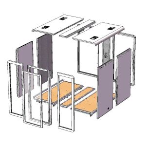 Modular Soundproof Booth and Sleeping Pod with 2300x2200x2300HMM Dimensions and