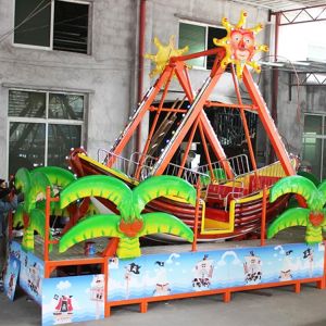 Mini Pirate Ship Ride / Pirate Ship Swing Movable Type OEM Service