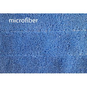Microfiber Blue 13*41/47cm Weft 480gsm Twisted Trapezoid Absorbent Wet Mop Pads