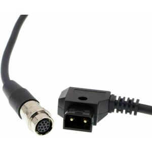 12 Pin Hirose To D-Tap Coiled Power Cable For B4 2 / 3" Fujinon Canon Lens