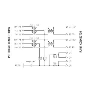LPJ2011KONL Pin to MIC2411C-6131T-LF3 Pin 7499011610 Magnetics LED Rj45 Jack