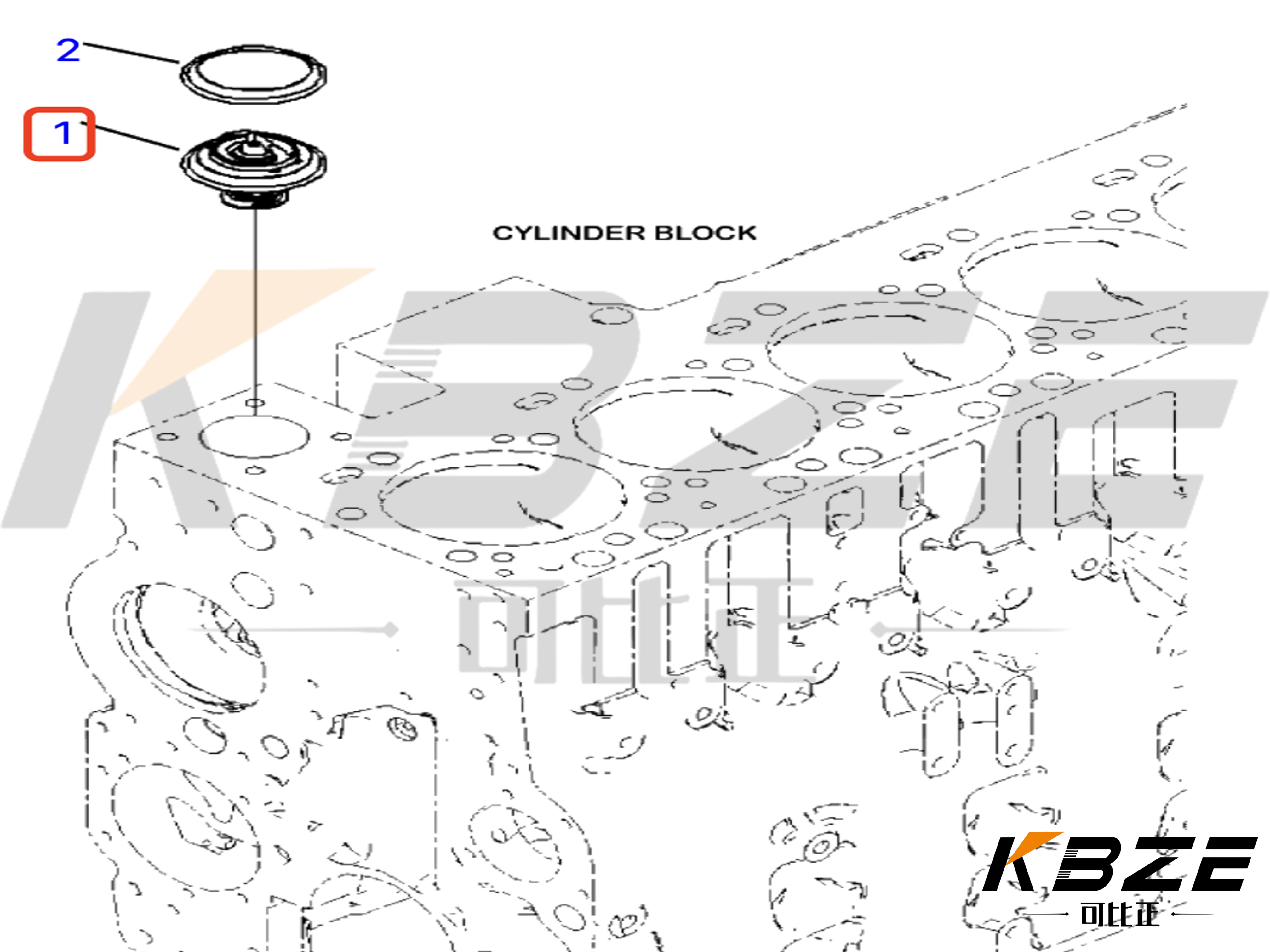 6746-61-6210 KOMATSU EXCAVATOR THERMOSTAT 82°C FOR PC360 PC390 R320 R380