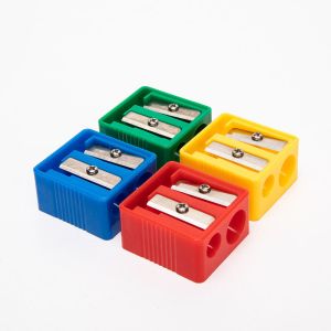 Cheap EN71 11.4mm Student Double Hole Sharpener Colorful for sale