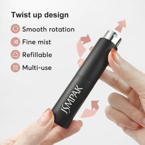 Wholesale Triangle Shape 8ml Twist up Refillable Plastic Atomizer Mini Travel