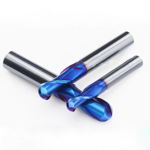 High Precision Tungsten Carbide Ball Nose End Mill 2 Flutes HRC65 R0.5-R3mm Naco