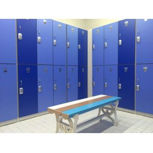 Lightweight Two Tier Lockers , Blue Swimming Pool Lockers H2000 * W933 * D450mm