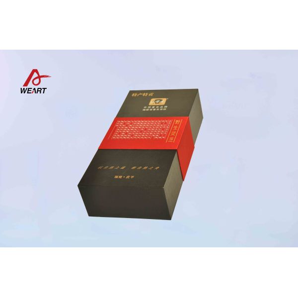 Quality Wine Bottle Foldable Paper Box Rectangle Gold Hot Stamped Covered Surface wholesale