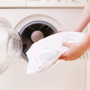 ISO9001 60x60CM Durable Zipper Mesh Laundry Bag