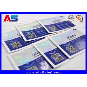 CMYK Printing Holographic HCG Vial Label Thickness 50um 100 tablets label