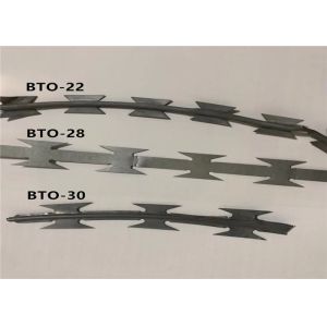 Garden Barbed Coil Razor Barb Wire Helical Wire Roll Galvanized Steel