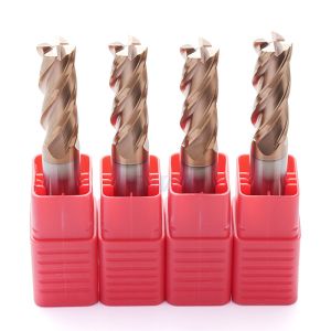 Square End Mill, HRC55, 4 flutes, Carbide, TiSiN Coating