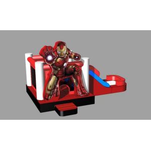 Ironman Superhero Inflatable Bounce House Combo Durable Easy Installation
