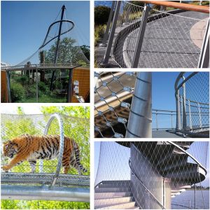 7 × 7 Knotted Type Stainless Steel Cable Mesh Fence For Balustrade Infill System