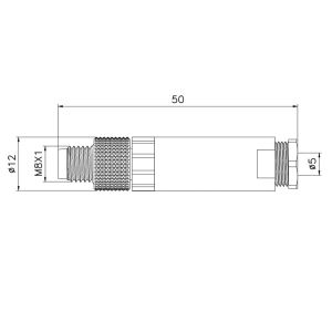 3.5mm Cable PA66 Plastic Screw Connector M8 8 Pin Assembly Connector