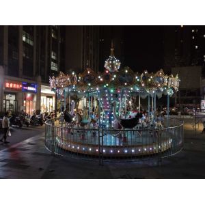 Cheap Wonderland Theme Park Carousel Fiberglass Merry Go Round And Carousel for sale