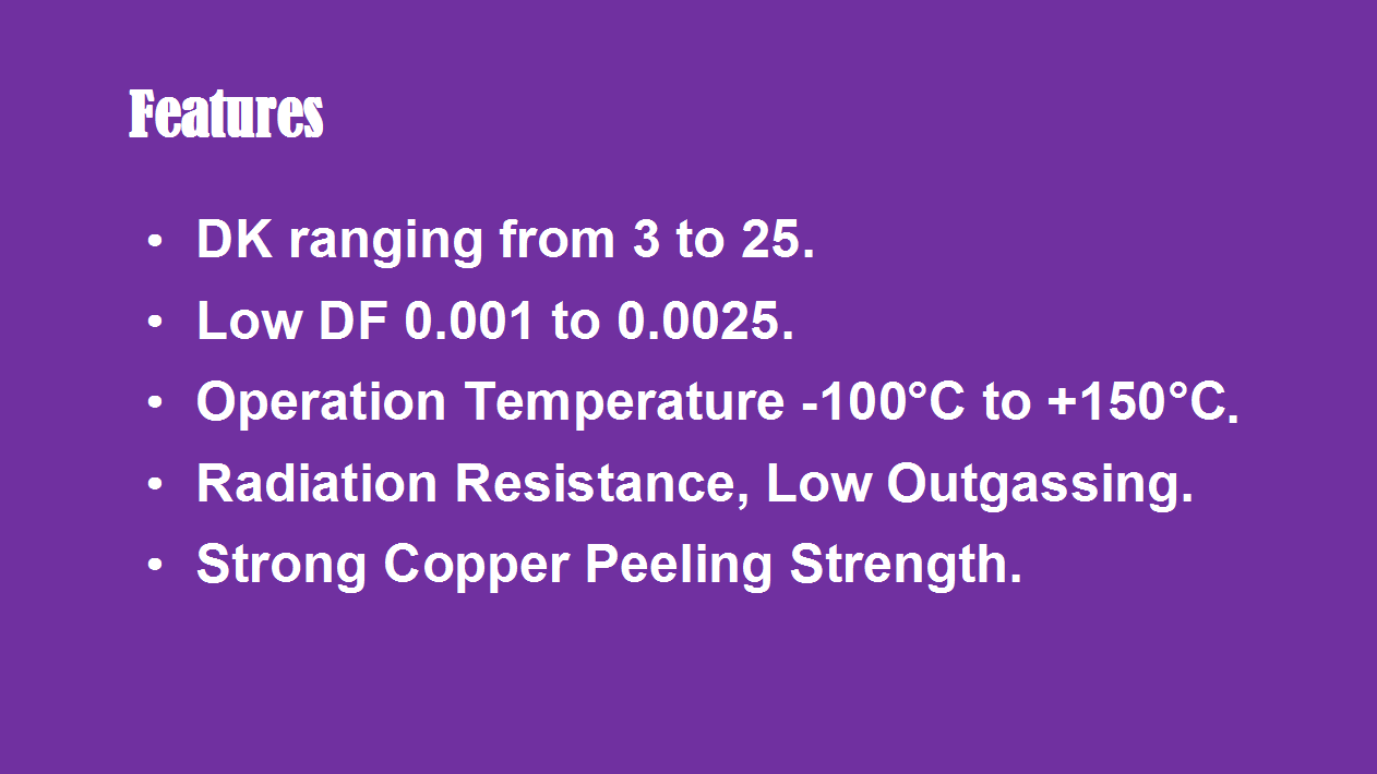 TP Series High Frequency material for Single Sided, Double Sided PCB with a