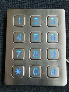 China Higher quality IP65 waterproof  access control illuminated numeric keypads with 12 keys on sale China Higher quality IP65 waterproof  access control illuminated numeric keypads with 12 keys on sale