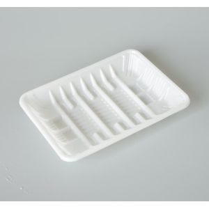 White PP 18*13*2.5cm Disposable Vegetable Trays
