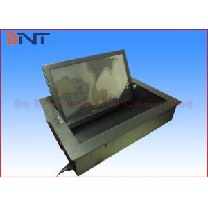 Black Matte Touch Screen Flip Up LCD Monitor Lift For Audio Video Conference