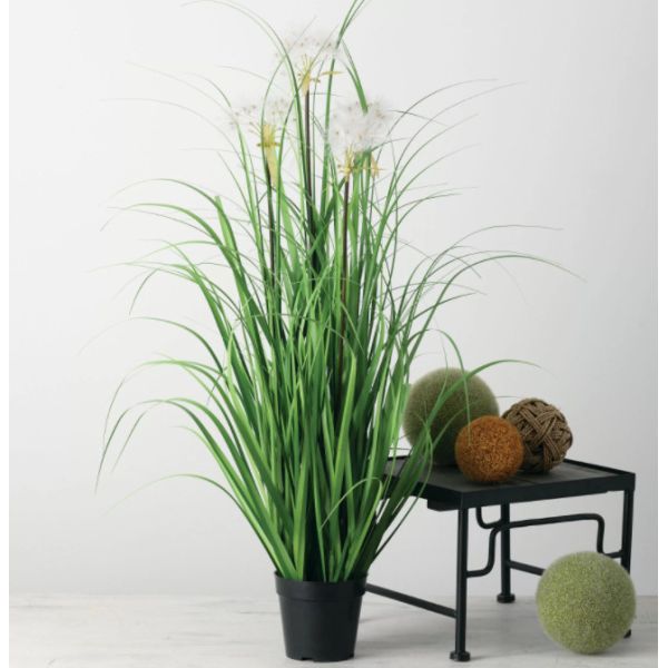 ODM Lifelike Interior Fabric Artificial Potted Floor Plants Fake Factory Onion Grass