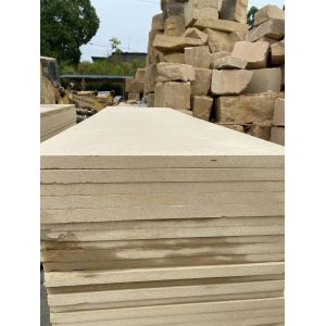 Bush Hammered Face Beige Sandstone Paving Slabs Garden Sandstone Slabs