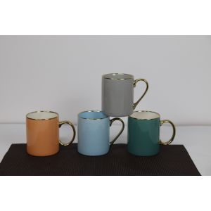 China 340cc straight handgrip mug milk mug tableware for office and home customized colors on sale