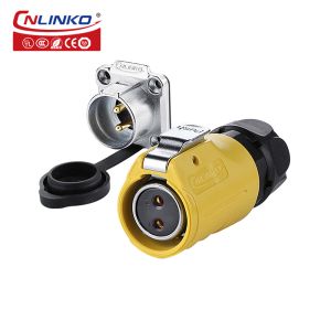Cnlinko M20 2 Pin Electrical Waterproof Connector 2 Pole Connector for LED