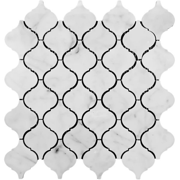 Quality Decorative Geometric Lantern Stone Mosaic Tile Arabesque Baroque Shaped wholesale