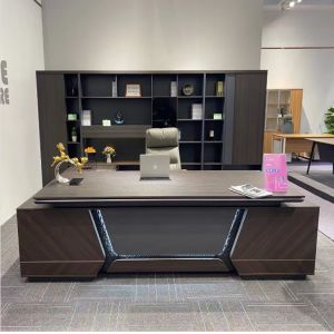 Executive Office Desk With Paint Baking Processwood Grainhinclined Table Edge