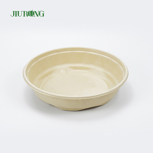 Quality Compostable Round Sugarcane Food Container Disposable Biodegradable Paper Bowl wholesale