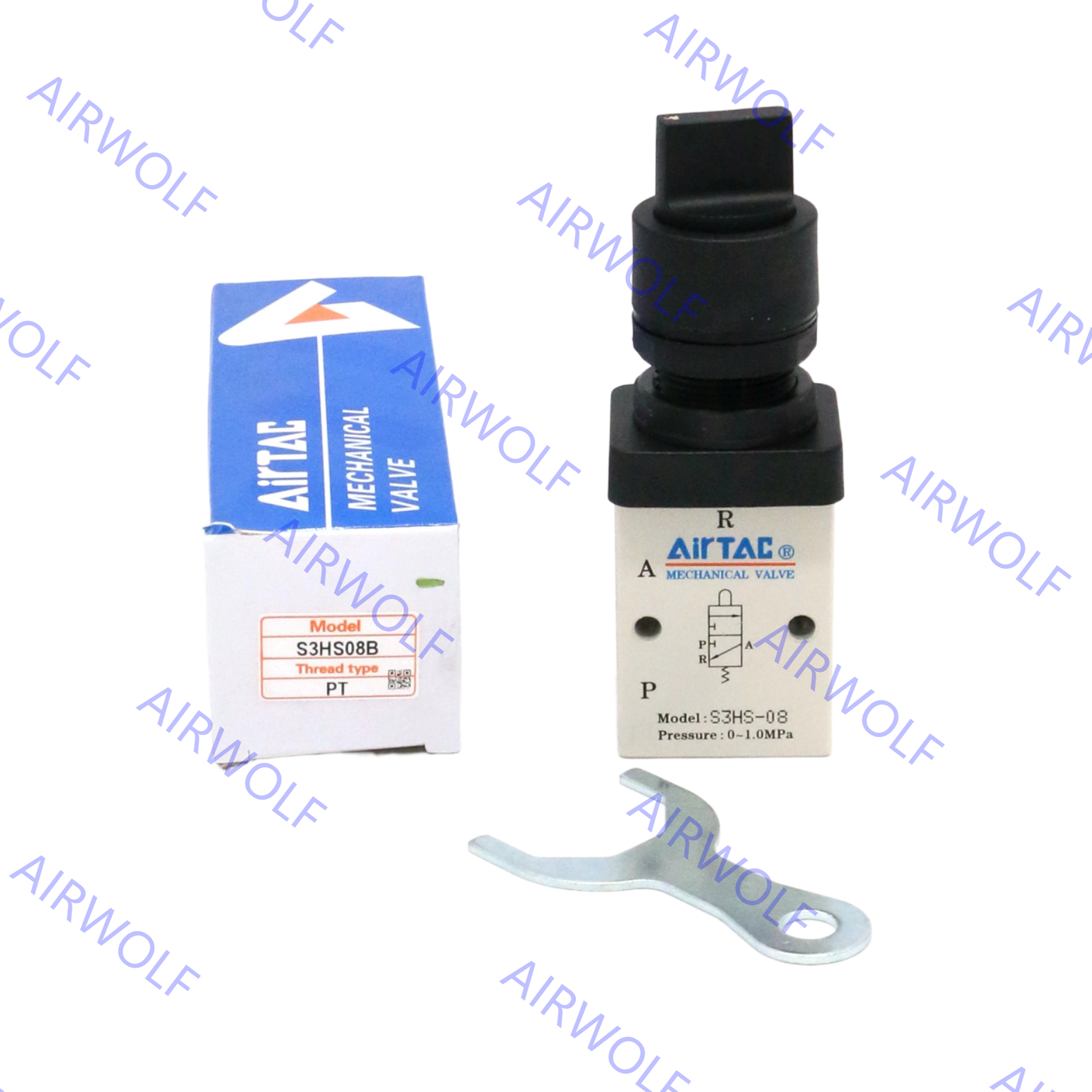 3/2 way S3HS-M5, S3HS-06, S3HS-08 AIRTAC S3 Series Control Valve M5 1/8 1/4