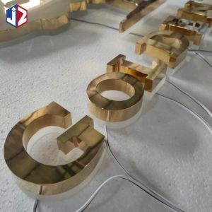 Stainless Structure LED Backlit Signage Waterproof Illuminated Signage Letters