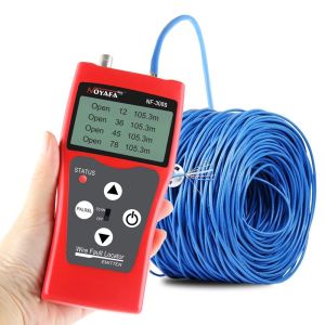NF-308S RJ45 RJ11 CAT5 CAT6 LCD Cable Tracker LAN Cable Length Tester and Fault