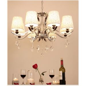 Iron metal sphere chandelier with lampshade for home lighting (WH-MI-57)