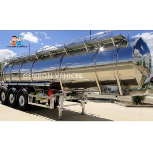 Mechanical Q235 Plate 5000L 3 Axles Liquid Tanker Trailer