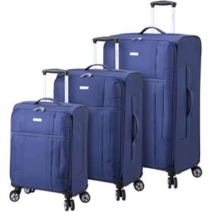 Cheap Expandable 3PCS Lightweight Luggage Set With Spinner Goodyear Wheels for sale