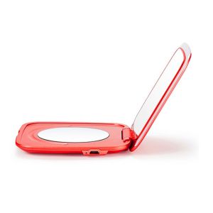 LED Compact Power Bank Mirror , 1 X 5 Magnified Mirror Power Bank 6000mAh
