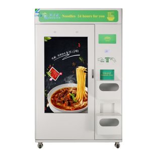 China New Design Restaurant Two Microwave Ovens Instant Hot Food Ramen Tea Vending Machine for Sale on sale