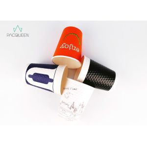 China High Volume Takeaway Hot Beverage Disposable Cups Heat Resistant With White Lids on sale