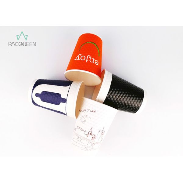 Quality High Volume Takeaway Hot Beverage Disposable Cups Heat Resistant With White Lids wholesale