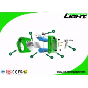 Compact Cordless Led Miners Cap Lamp 6.8ah Rechargeable Battery Msha Approved